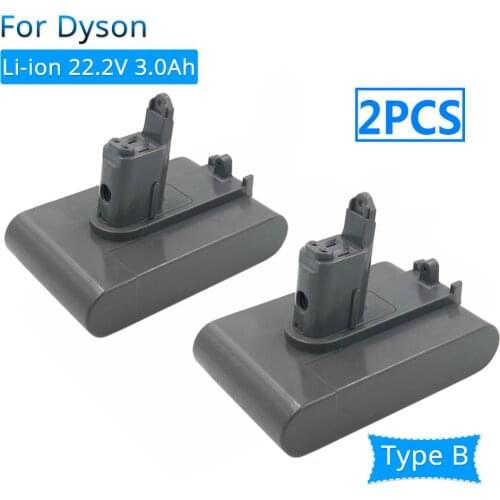 2PCS Type B 22.2V 3.0Ah Lithium Vacuum Cleaners Replacement Battery for Dyson DC31 DC34 DC35 DC45 DC44 animal Li-ion Battery