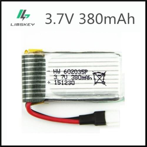 3.7V 380mAh Lipo battery For Hubsan h107d MJXRC F47 Difeida DFD F180 FY310B m62R 3.7 V 380 mah Lipo Battery 1S XH plug 602035