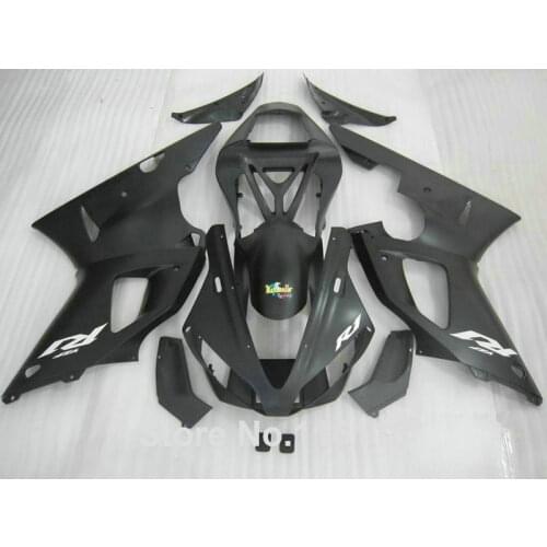 Injection molding popular fairings set fit for YAMAHA YZF R1 02 03 all matte black Fairing kit YZF-R1 2002 2003 bodywork KN6
