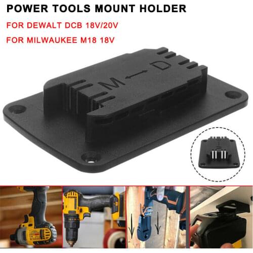 ABS tool wall mounts for Dewalt and Milwaukee 18V/20V li-ion tool holder hanging shelf rack