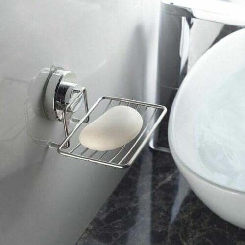 Wall Holder Tray Vacuum Cup Suction Bathroom Rack 1pcs Saver Soap Dish Holder