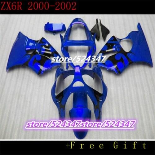 100% of cheap selling motorcycles from repsol For kawasaki NINJA NINJA ZX6R 01 00 02 blue fairing body black part three