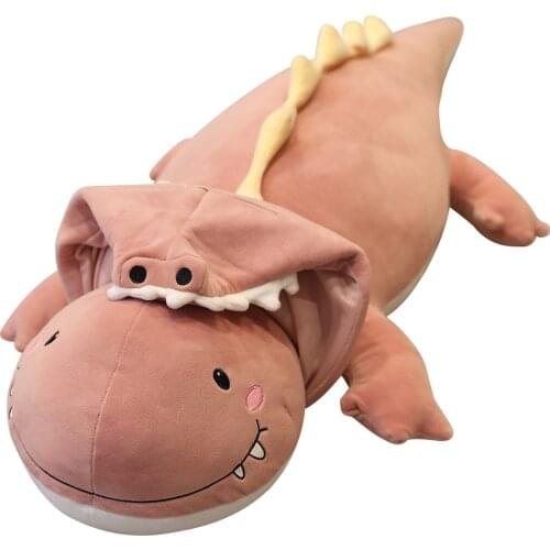 Hot New Creative Plush Toys Super Soft Stuffed Plush Animals Dinosaur cosplay Crocodile toy Sleeping Pillow Christmas Gift