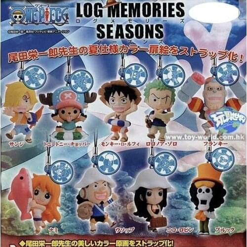 Bandai Genuine Gashapon Toys ONE PIECE LOG MEMORIES SEASONS Usopp Brook Chopper Action Figure Toys Phone Charms