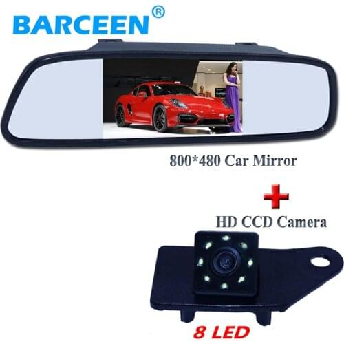 Match suit for MITSUBISHI RVR ASX 2013/2014 include 4.3" side car screen mirror with 170 angle car rear reversing camera 8 led