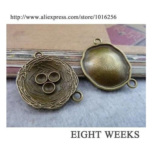 Zinc alloy pendant jewelry accessories diy handmade material charms birds nest 23 * 29 mm