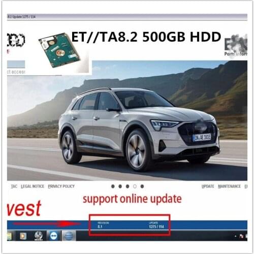 2021 Latest Version E T/ K 8 .2 Support Online Update Cars V/A/ G Group Vehicles Electronic Parts Catalogue Install On 500gb HDD