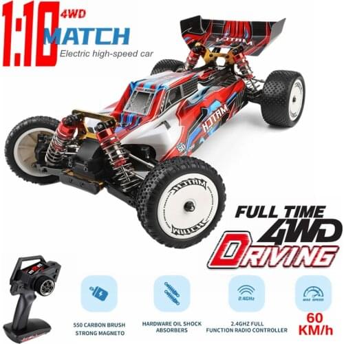Professional 1:10 Racing RC Car 2.4G 4WD Off-Road Drift Climbing 60Km/h Metal Chassis Radio Remote Control Car Adult Toys Gift
