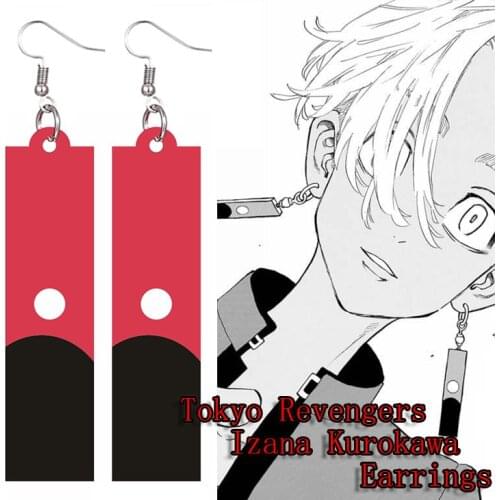 Cartoon Tokyo Revengers Izana Kurokawa Earrings Drop Dangle Ear Hook Anime Pendant Earrings Adult Unisex Jewelry Accessories