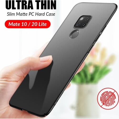Slim Phone Case For Huawei Mate 20 10 Lite Case Smooth Matte PC Hard Cases For Huawei Mate 10 Lite Mate 20 Pro 20 X Cover Coque