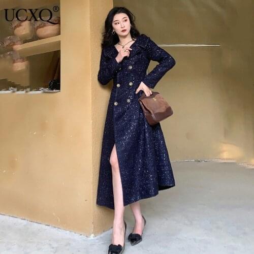 Женские двубортные тренчи UCXQ China At AliExpress