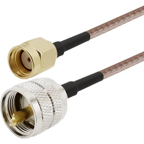 RG316 Cable UHF PL259 Male Plug to RP SMA Male Plug Connector RF Jumper pigtail SMA to UHF PL-259 Cable for Ham Radio 10CM-10M