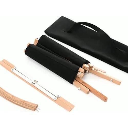 Outdoor Camping Low Beech Chair With Armrest Portable Beach Folding Wood Kermit