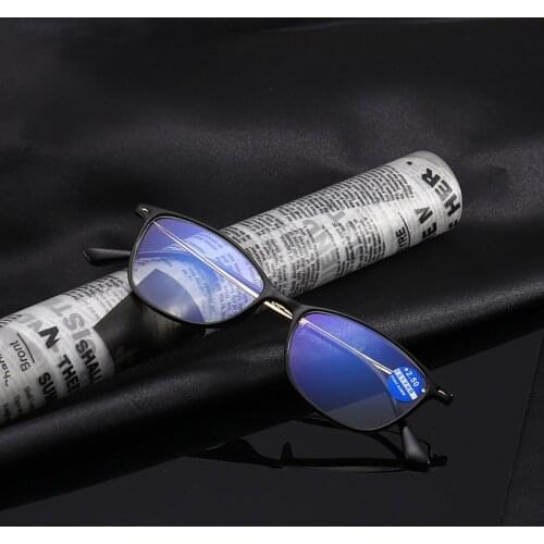 Womens Men Magnified Reading Glasses Oval Rectangular Thin Frame Ultralight Anti Blue Light Hyperopia Computer Presbyopia Glass