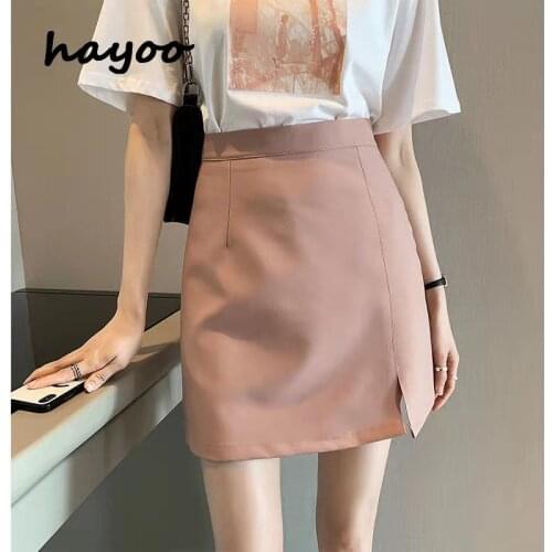 High waist skirt womens solid color business skirt split sheath skirt versatile A- line suit skirt for women