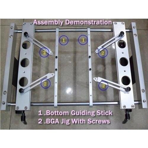Free Shipping BGA fixture Jig with screws (x 4pcs) & Bottom support clamp (x2pcs) for IR6000 IR9000 BGA rework station
