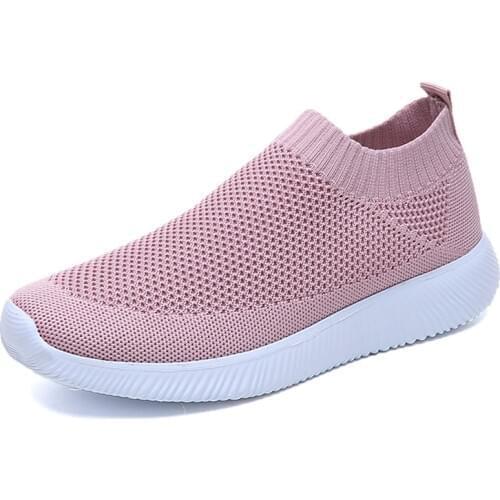 Women Shoes Ultralight Women Flats Slip On White Sneakers Zapatos Mujer Breathable Mesh Women Flat Shoes Causal Footwear Female