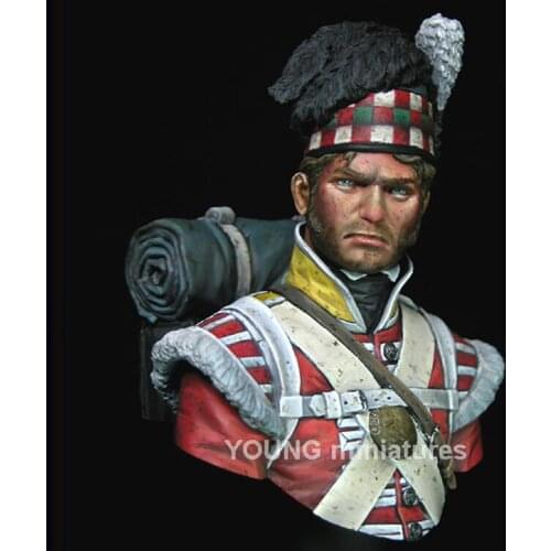 1/10 resin bust model Waterloo Ninth 12 Gordon Highland Infantry Regiment GK White Model Hand X124