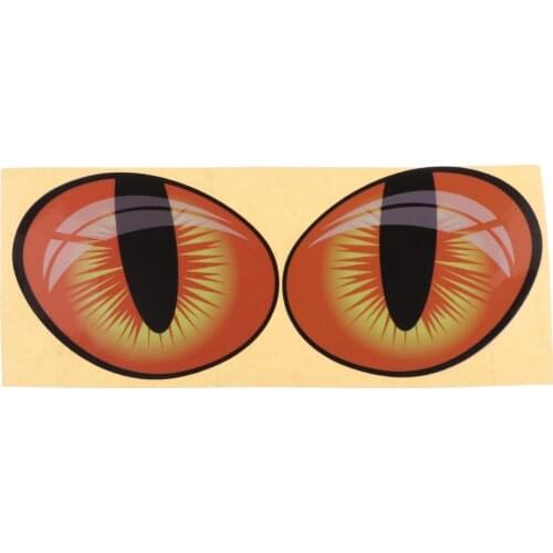 1 Pair 3D Cat Eye Car Decal Sticker Kayak Fishing Boat Window Decals Graphic