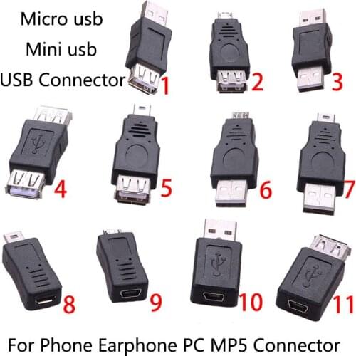 1pcs Micro / Mini USB or USB 2.0 Male Female usb Plug jack Power Connector Charging Adapter for Phone Earphone PC MP5