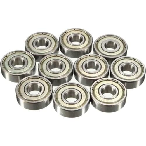 10PCS Metal Ball Bearings Double Shielded Miniature Groove Ball Bearings For Skateboards Scooters Skates Pack parts Bearing