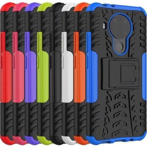 100pcs/Lot For Nokia 5.4 3.4 2.4 Hybrid Kickstand Rugged Rubber Armor Hard PC+TPU 2 In 1 Phone Case