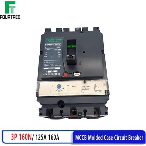 3P 160N 125A 160A MCCB Moulded Case Circuit Breaker NSX Type Air Switch Distribution Protection