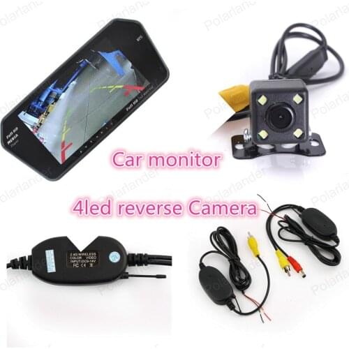 800x480 resolution 7" TFT bluetooth Camera Display mp5 LCD to support DVD Car Monitor with 4led night vision Camera
