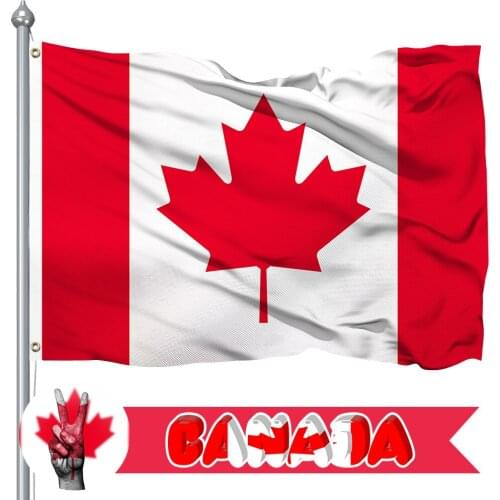 Canada Flag - 400D Polyester Premium Quality - Canadian Supporter Fans Decoration Flag 5ftx3ft/150 x 90cm