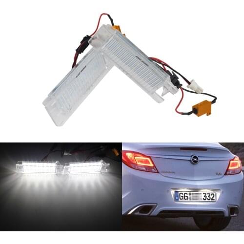 ANGRONG Licence Number Plate LED Light Canbus For Adam Cascada Meriva Zafira B For Vauxhall Opel