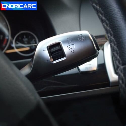 Car Styling Chrome Steering Rod Cover Wipers Lever Trim For BMW 3/5/6/7 series 5GT F10 F07 F30 F32 F34 F01 F06 Interior Modified