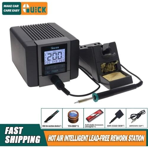 QUICK TS1200A lead-free fast soldering station LED display phone motherboard repair touch digital soldering station 110V / 220V