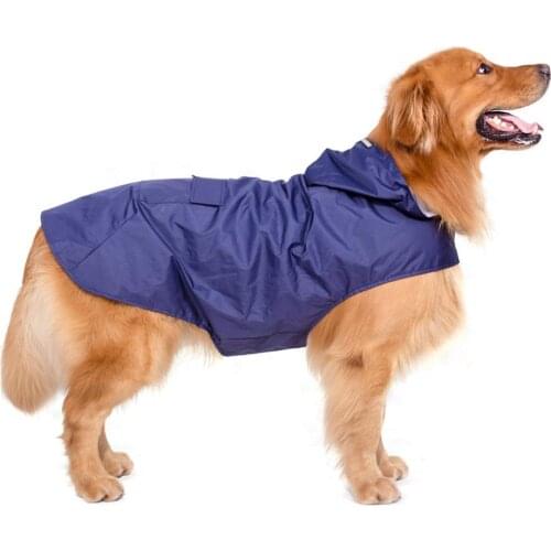 3XL-5XL Dog Raincoat Reflective Pet Dog Rain Coat Waterproof for Medium Big Dogs Rainwear with Leash Hole Dog Jacket Large