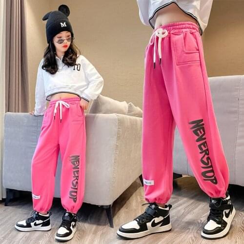 Autumn Girls Pants Bloomers Cargo Harem Pants Cotton Trousers Sweatpants For 3 4 5 6 7 8 9 10 11 12 13 Years Kids Girls Clothing