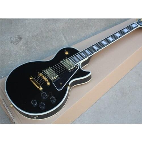 Electric guitar black body gold accessories rosewood fingerboard can be customized free delivery
