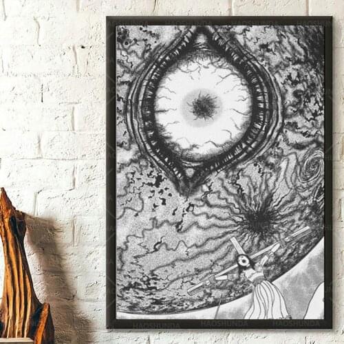 Canvas Paintings and Prints Cartoon Junji Ito-hell Star Wall Art Poster Picture Print Home Living Room Decoration Gift