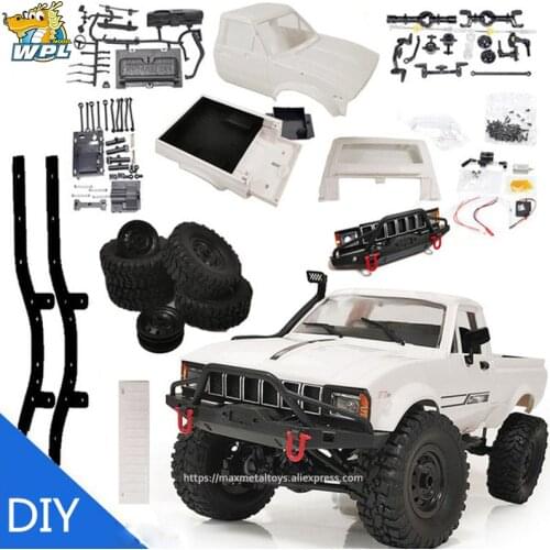 WPL C24-1KIT Remote Controlled Off-Road RC Cars1:16 Full Proportion Rock Crawler Truck Climbing DIY Children Vehicle Model