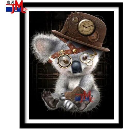 Full Square Round Drill Koala 5d Diamond Painting Cute Animal Kits Diamond Embroidery For Living Room Mosaic Beaded Home Decor