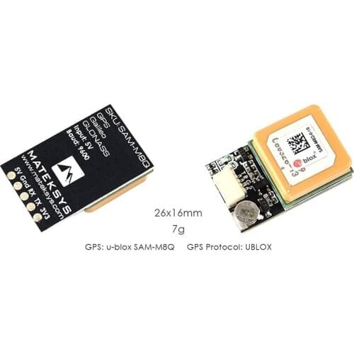 MATEKSYS SAM-M8Q GPS Module Kit 72-Channel For RC FPV Racing Drone Fixed Wing Drone DIY Uses