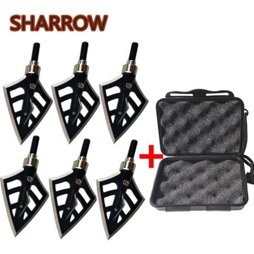 6Pcs 100Gr Archery Arrowheads Point Tips with Storage Box 4 Blades Arrow Head Screw Broadhead For Hunting Shooting Accessories