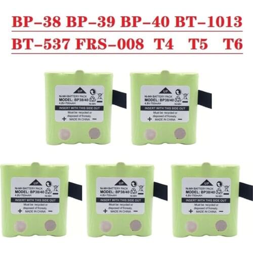 BP38 4.8v NI-MH Battery For Uniden BP-38 BP-40 BT-1013 BT-537 FRS-008 4.8v 700mAh For MOTOROLA TLKR T4 T5 T6 T7 T8 Series Model