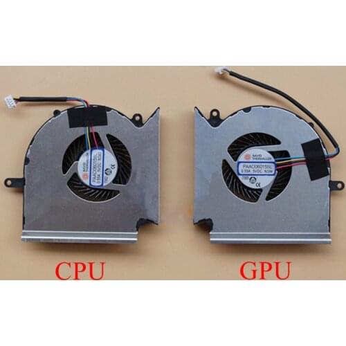 New Genuine CPU GPU Cooling Fan For MSI GE63VR MS-16P1 GE73VR MS-17C1 Fan Notebook cooler PAAD060105SL N417 N418 N383 N384 4Pin