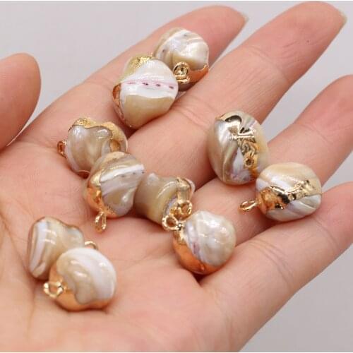 Natural Irregular Shaped Shell Pendant Charms 5pcs//lot For DIY Earrings Jewelry Making Accessories