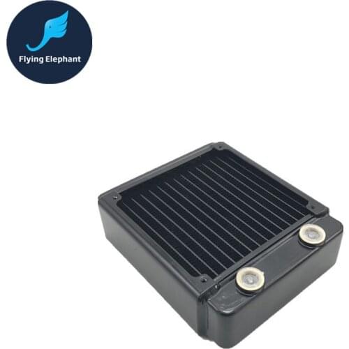 PC Water Cooling Double Row Tube Radiator Liquid Cool Thick Row Black 120 46mm Pure Copper Fins