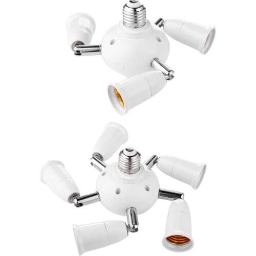E26/E27 1 to 3/4/6 E26/E27 Lamp Socket Splitter Adjustable Lamp Base Lamp Holder LED Bulb Adapter Light Extented Converter