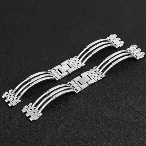 Fine steel female watch chain 17mm for S-watch YGS716 YAS100 YLS141 Ceramic Dual Color 316 Stainless Steel Ceramic Watch band