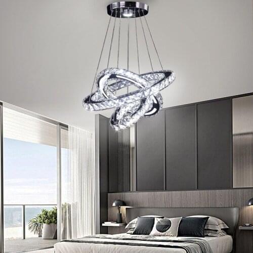 Luxury Crystal Chandelier Lighting Modern LED Crystal chandeliers HangLamp Lustre Hanging Lights for Bedroom Living Room Decor