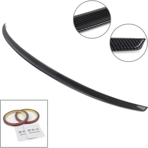 For AUDI A3 2014 Spoilers Wing Carbon Fiber Style Car Tail Wing ABS Rear Trunk Lip Spoiler Cover Trim 2015 2016 2017 2018 2019