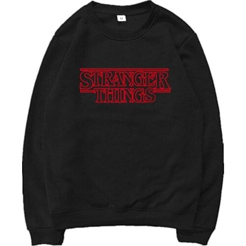 Stranger Things Hoodies Men Women Letters Print Autumn Harajuku Hip Hop Sweatshirt Man Fashion Winter Fleece Jumper Drop