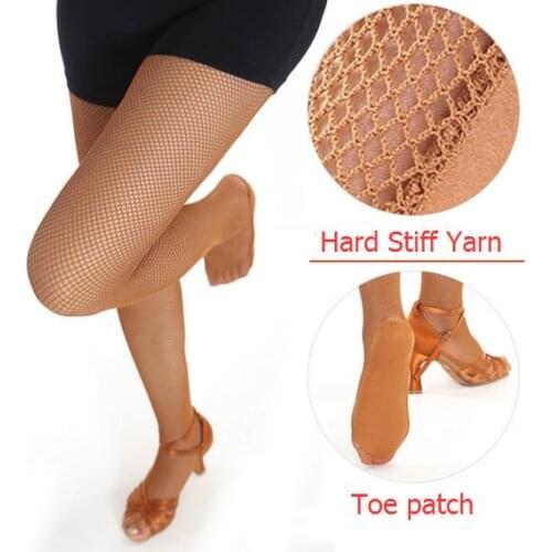 Professional Latin Fishnet Dance Tights Ballroom Latin Dance Dress For Women